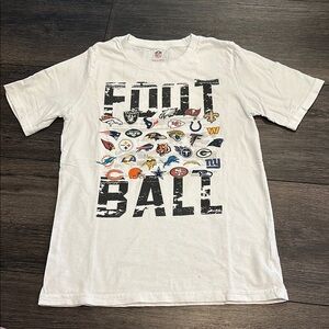 NFL White Short Sleeve Tee with Graphic Design